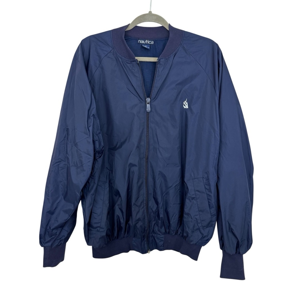 Vintage Nautica Windbreaker Spellout Bomber Jacket One Size - Fits XL Streetwear
